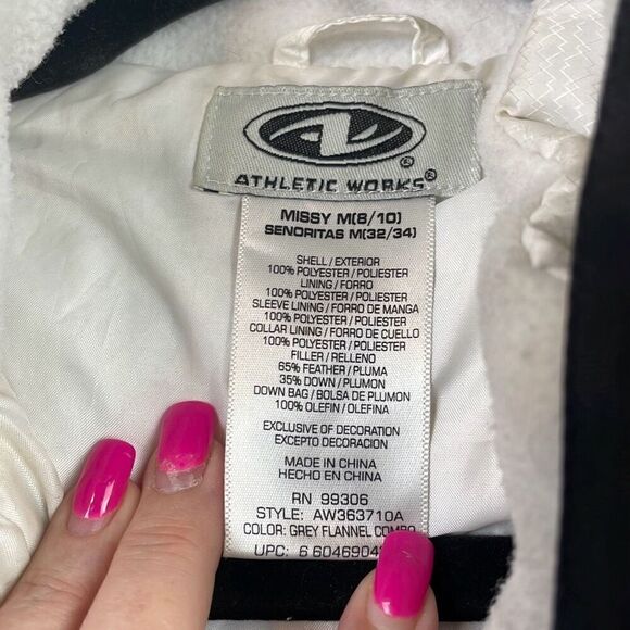 Athletic Works Womens Color Block Full Zip Hooded Jacket 3-way Parka  M(8/10) - Picture 4 of 13